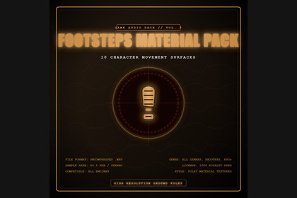FOOTSTEPS SURFACE MATERIAL PACK - FOLEY MOVEMENT SOUNDS
