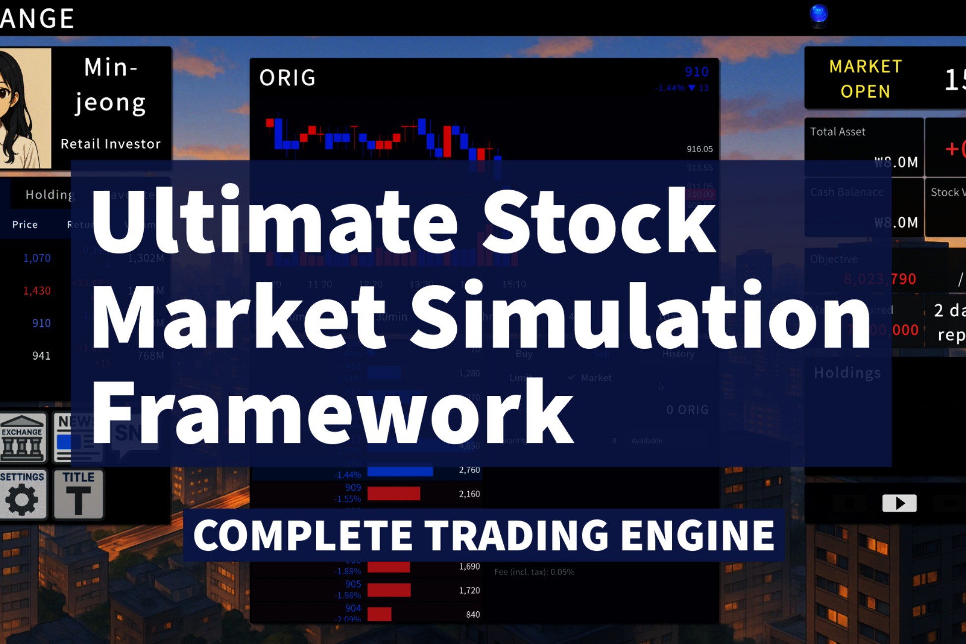 Ultimate Stock Market Simulation Framework