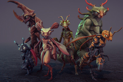 Cartoon Insect Characters