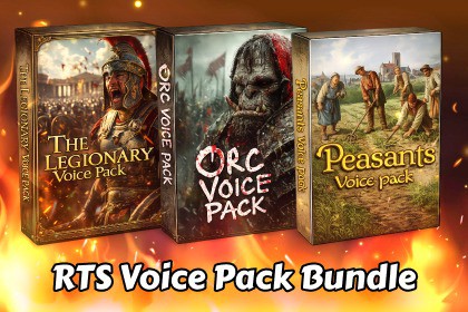 RTS Voice Pack Bundle — 3 Factions, 170+ Buildings, 1,300+ Voice Lines