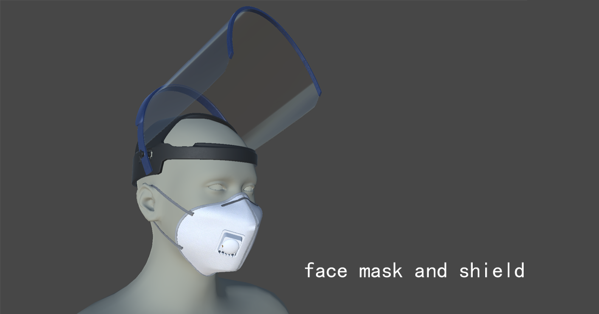 O2 Inhalation Masks Unity Medical mask and face shield | 3D Props | Unity Asset Store