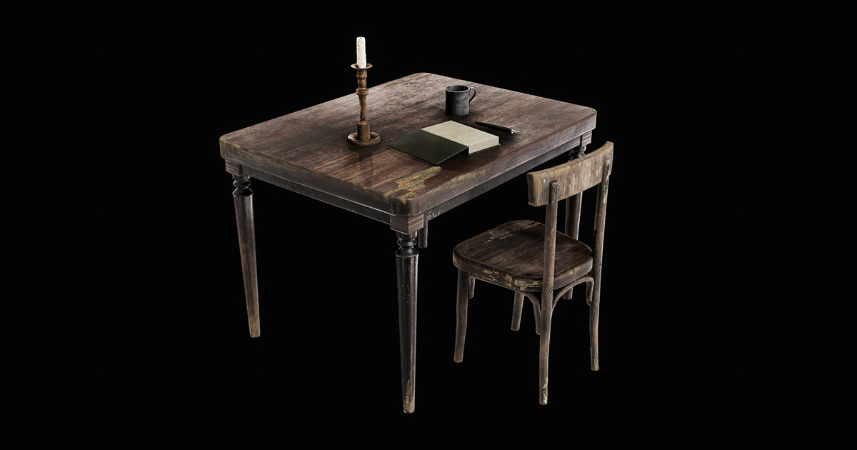 Ancient Table Game Ready | 3D Furniture | Unity Asset Store