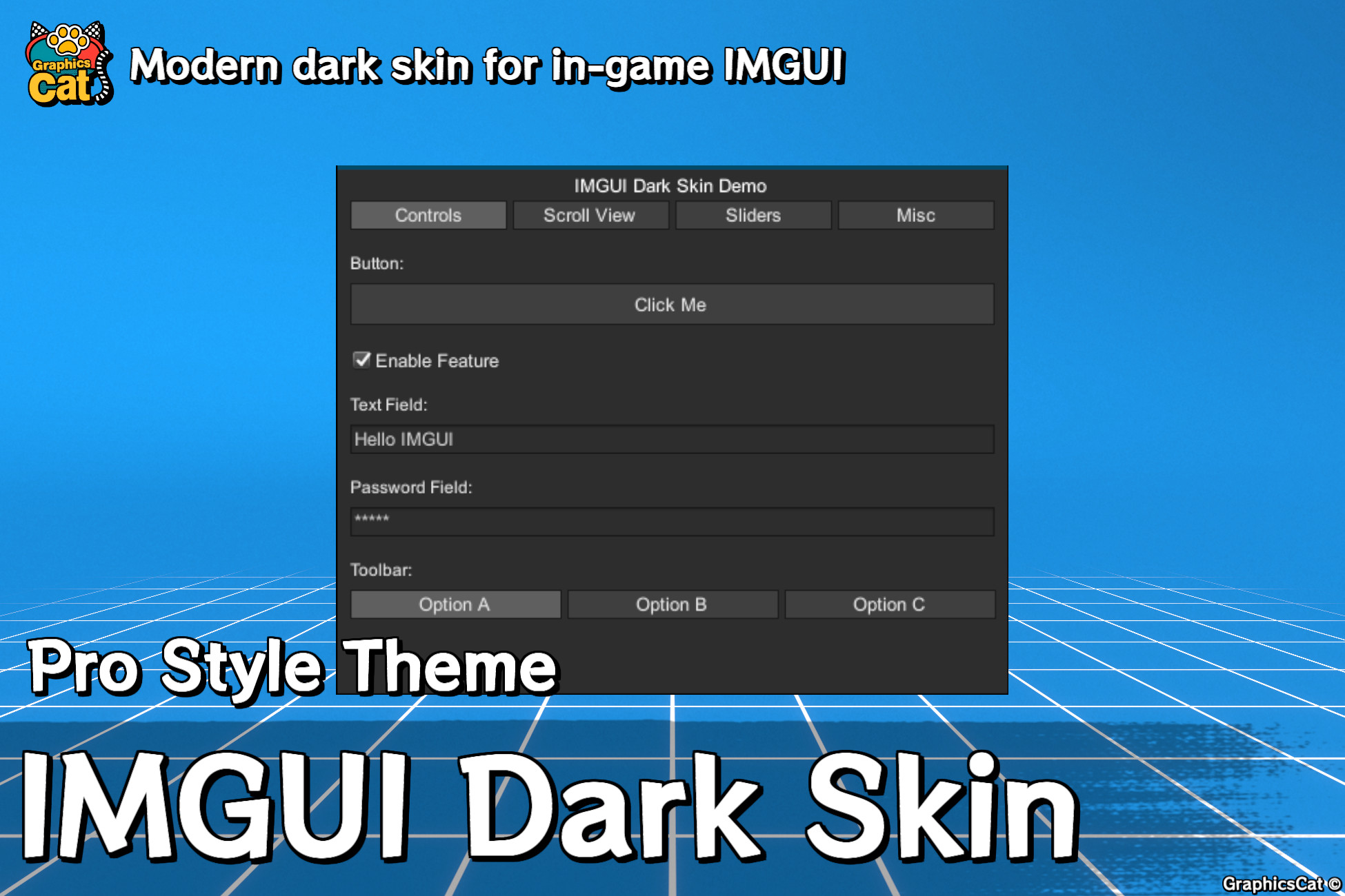 IMGUI Dark Skin – Pro Style Theme | GUI ツール | Unity Asset Store