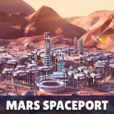 Mars Spaceport - Low Poly 3D Models Pack