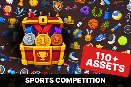 Sports Competition Equipment Awards Tournament Icons Pack