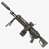 Machine Gun 14 Military Green URP HDRP Textures