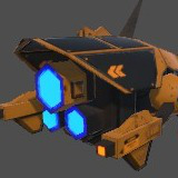 Low poly combat drone