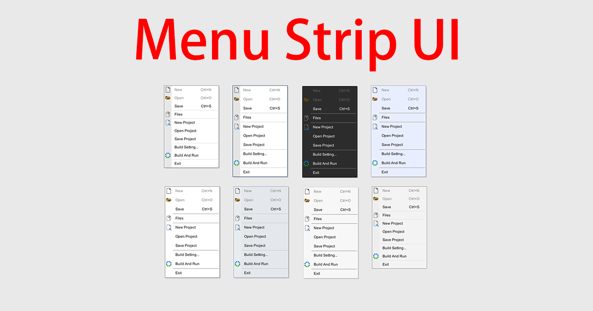 Header Menustrip Menu Strip UI By maything | 2D GUI | Unity Asset Store