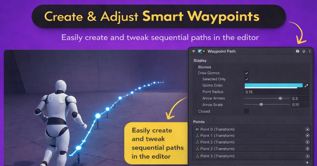 Smart Waypoints for Game Creator 2 | Game Toolkits | Unity Asset Store