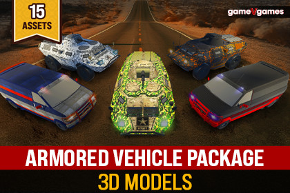 Armored Vehicle Package 3D Models