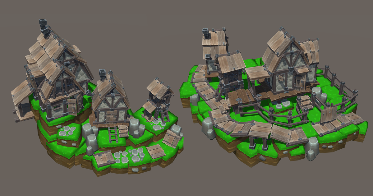 Modular Wooden Structures | 3D Fantasy | Unity Asset Store