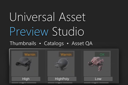 Universal Asset Preview Studio - Thumbnails, Catalogs & Asset QA