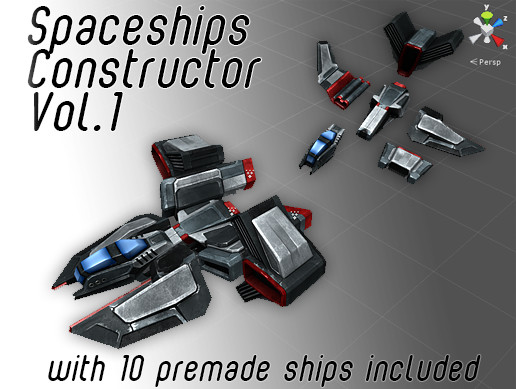 SpaceShips Constructor Vol. 1 | 3D Space | Unity Asset Store