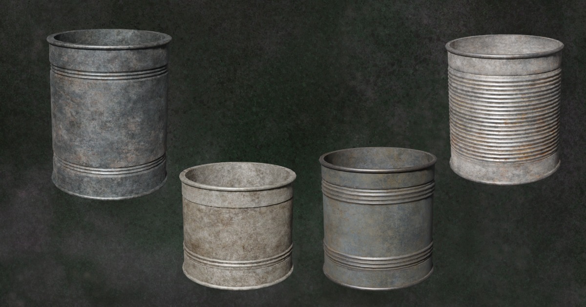 Cans Containers Series Robusta SafeSeal G2 - N1 - 4 - OpenCap | 3D 食べ物 ...