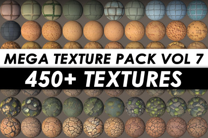 450+ Stylized Textures - Mega Pack Vol 7