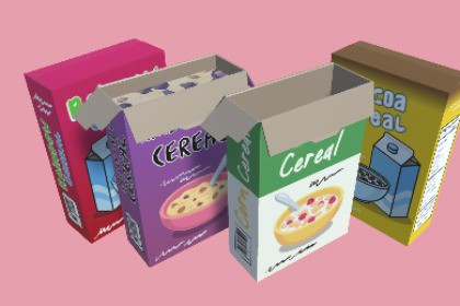 Low Poly Cereal | Food Pack