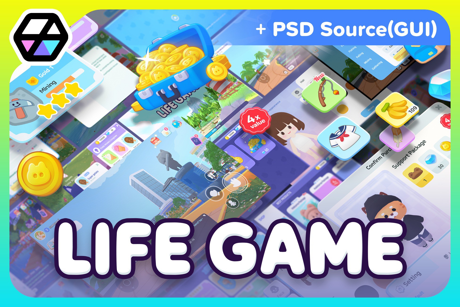 GUI - Life Game(+PSD) | 2D GUI | Unity Asset Store