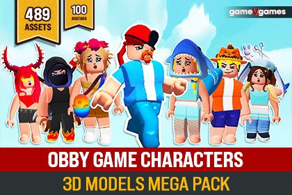 Obby Game Characters Mega Pack