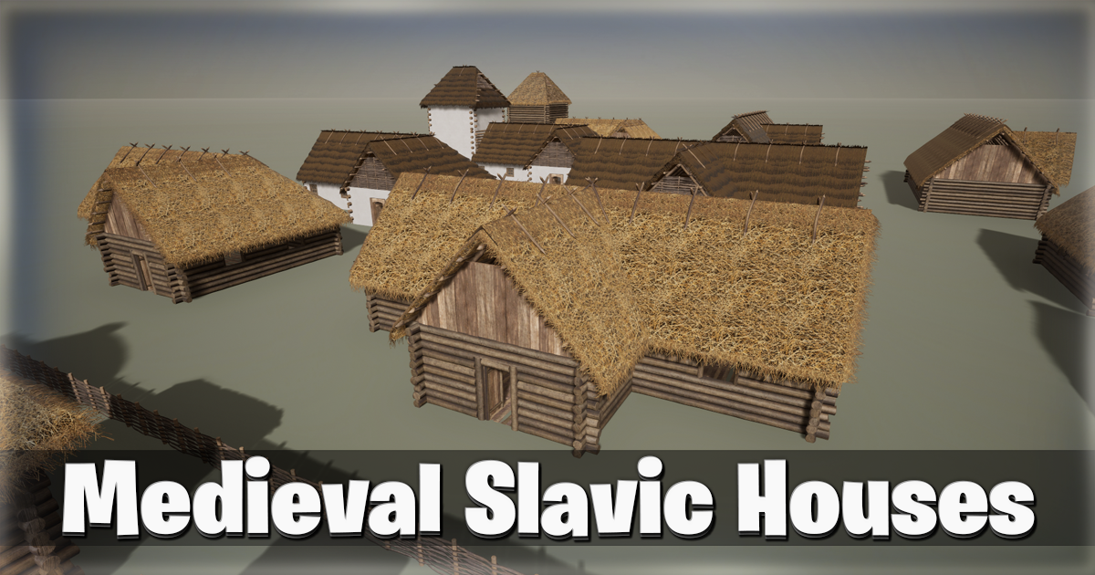 Medieval Modular Slavic Houses Building Kit (Plus Burnt versions) | 3D ...