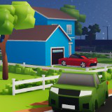 Low Poly Toon Town-Night