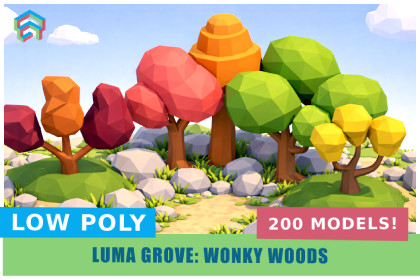 LumaGrove: Wonky Woods – Low Poly Nature Asset Pack