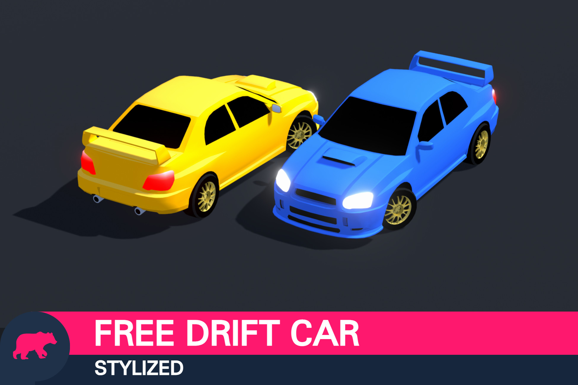 STYLIZED Free Drift Car 3D Land Unity Asset Store