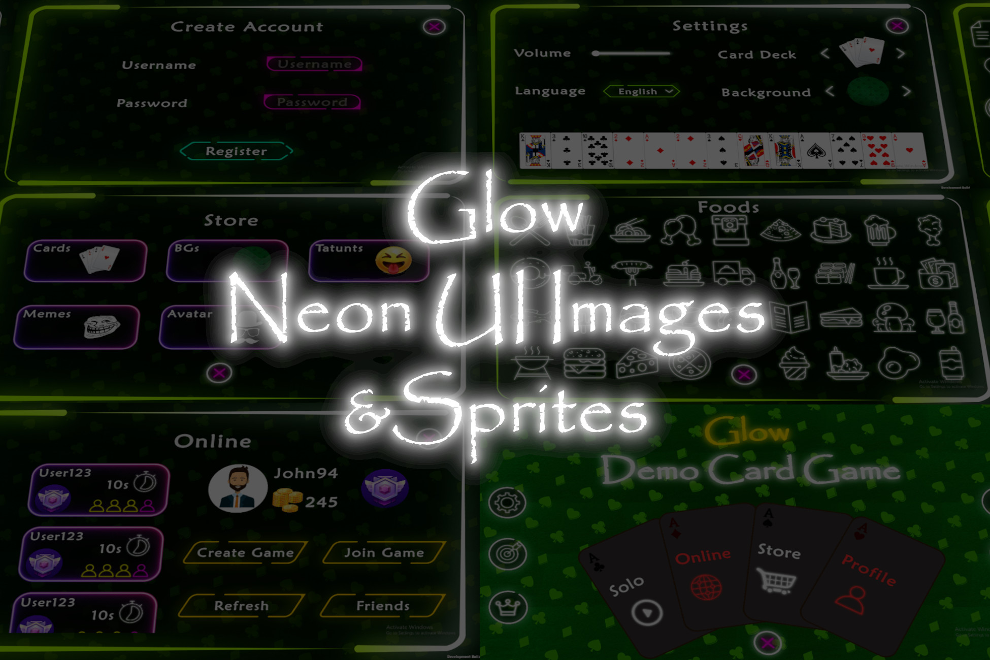 Glow - Neon UI Images and Sprites | 2D GUI | Unity Asset Store