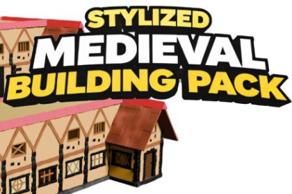 Stylized Medieval Building Pack – 72 Modular Meshes (Low Poly)