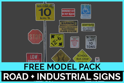 FREE Dirty Road Sign Pack