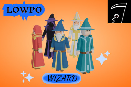 LOWPO: Low Poly Elemental Wizards Pack – Rigged Fantasy Characters