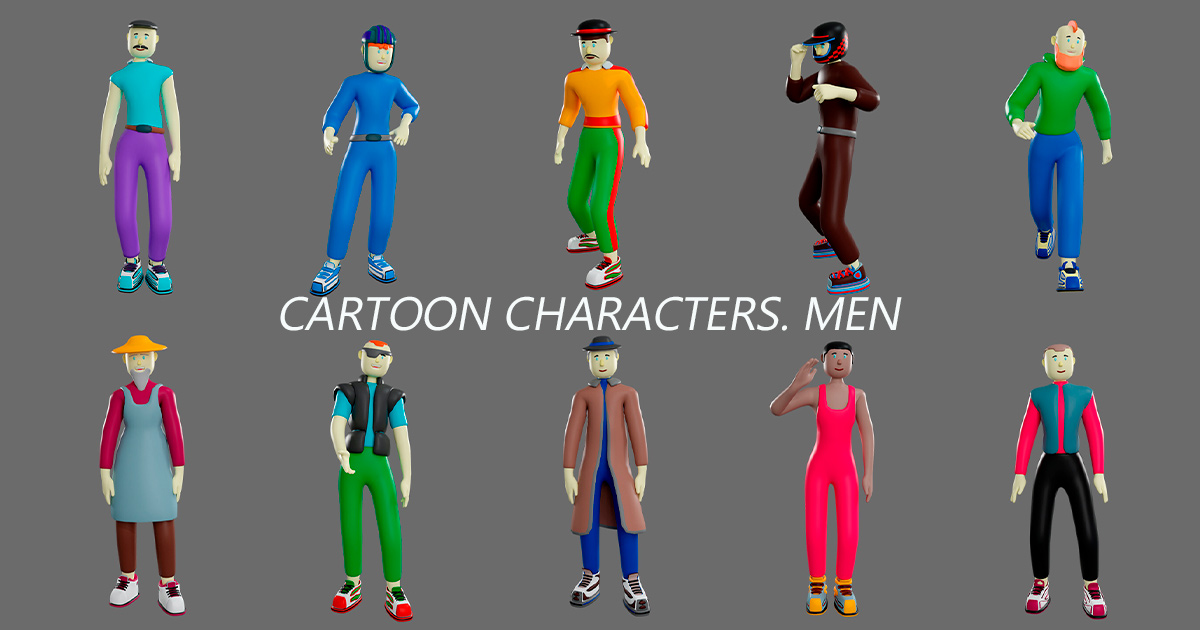 Cartoon characters men | Characters | Unity Asset Store