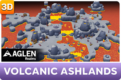 Aglen Realms - Low Poly Volcanic Ashlands