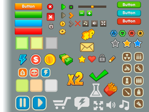 Mobile Colorful GUI | 2D GUI | Unity Asset Store