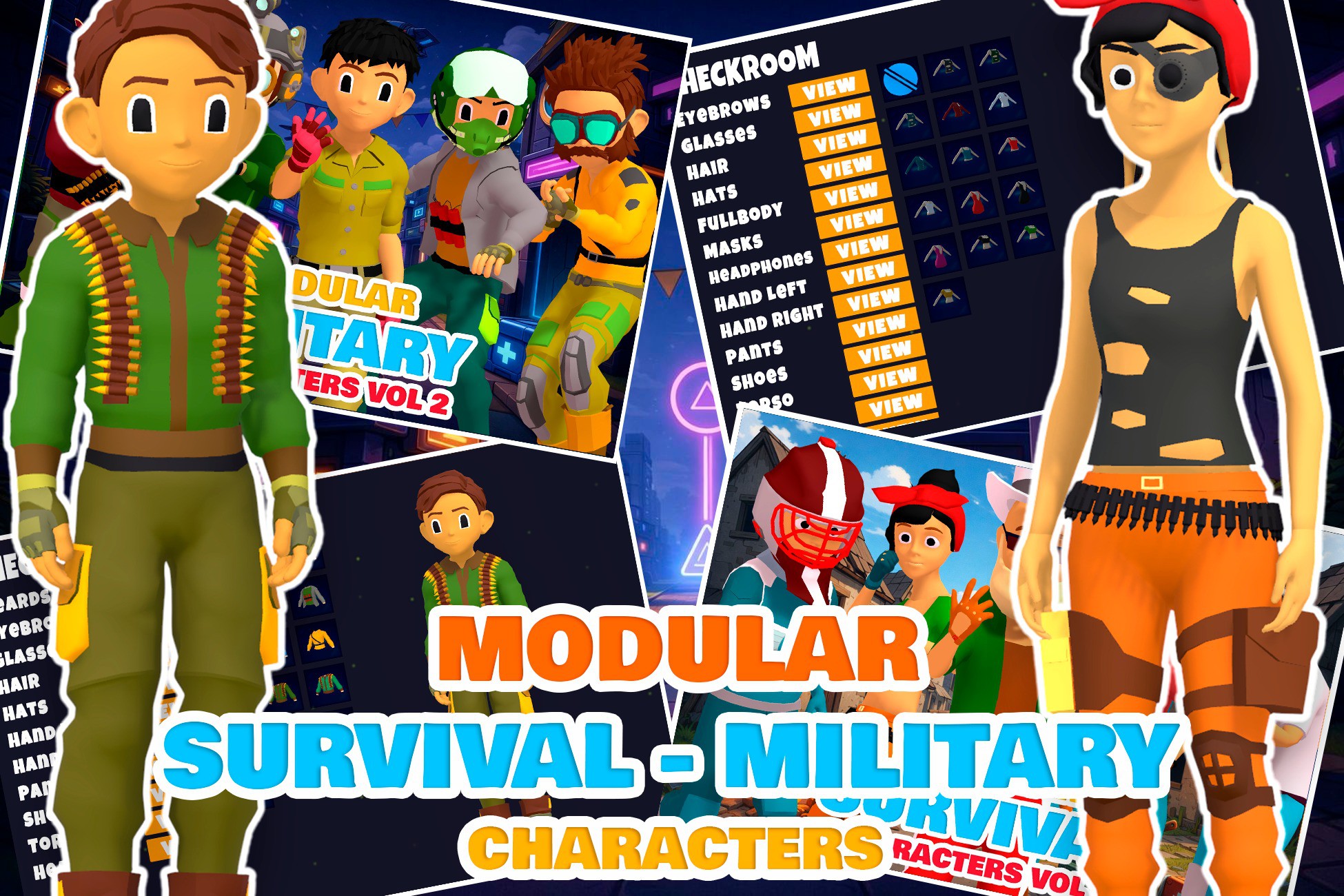 Stylized Characters Survival and Military Vol 2 | 3D Humanoids | Unity ...
