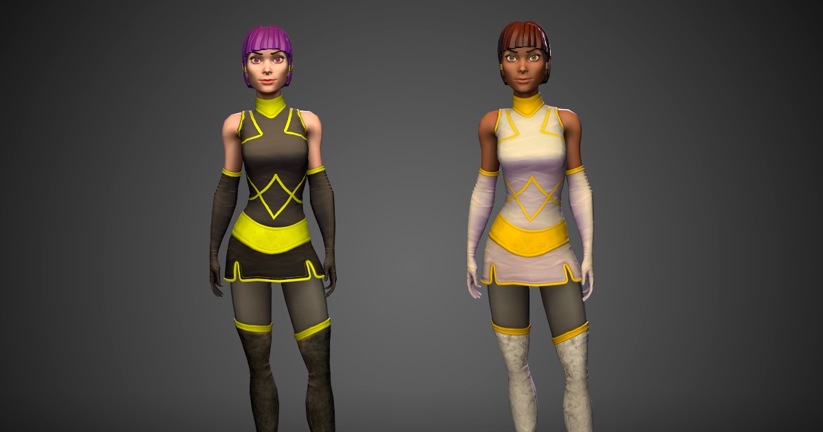 Girl Unity Stylized girl (game-ready) | Characters | Unity Asset Store
