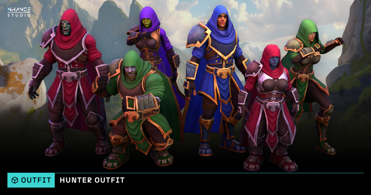 Hunter Unity Stylized Hunter Outfit | 3D Characters | Unity Asset Store
