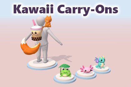 Kawaii Carry-Ons - Cute Low Poly Pets & Accessories