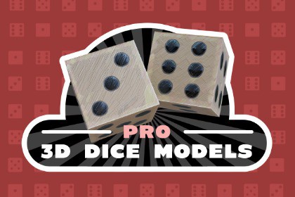 Rounded 3D Dice Models PRO