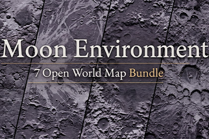 Moon Environment Bundle V1: 7 Open World Lunar Landscapes