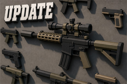 Low Poly Firearms Pack + Customizable Weapon System