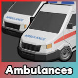 Low Poly Ambulance Vehicles Pack