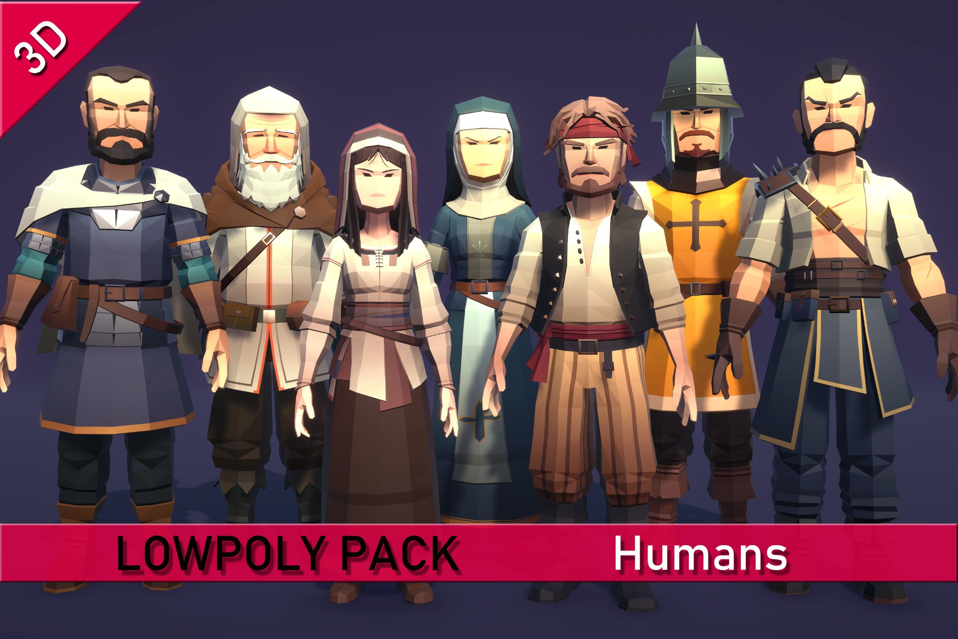 LowpolyPack_Humans | Characters | Unity Asset Store