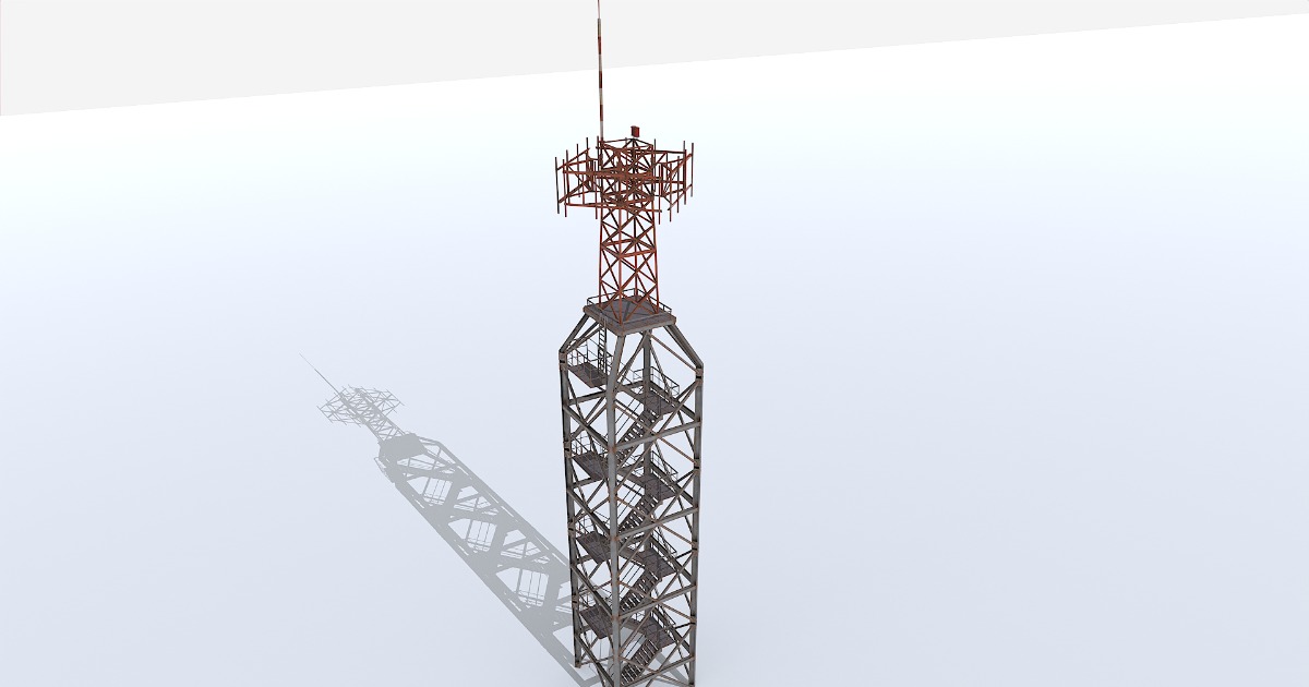 Modular Radar Tower 1 | 3D Exterior | Unity Asset Store