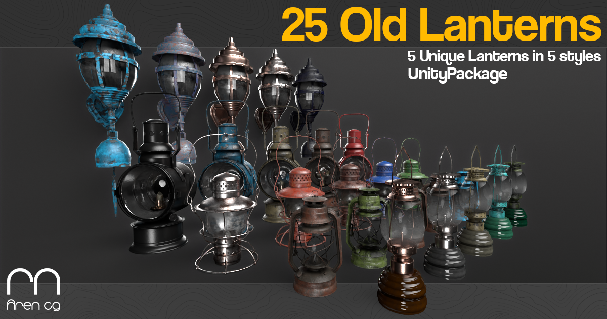 Aren Old Lanterns 3D Props Unity Asset Store