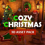 45+ Christmas Cabin & Toy Workshop 3D Game Ready Lowpoly 3D Asset Pack