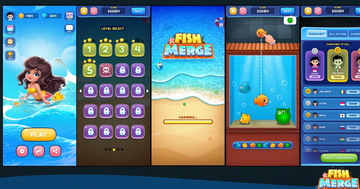 Fish Merge Game Kit | 2D GUI | Unity Asset Store