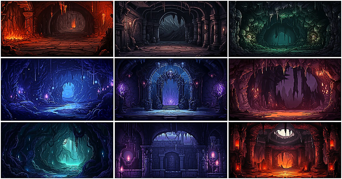 Cave Texture Unity BACKGROUND - Pixel Cave 2 | 2D Environments | Unity Asset Store