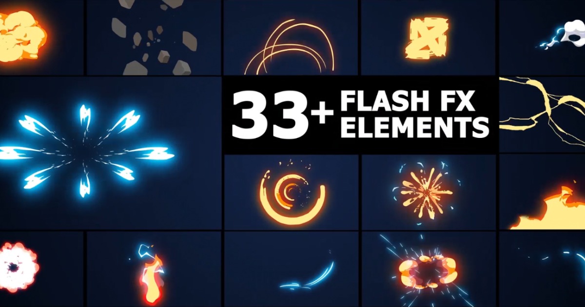 Flash FX Elements 1 | 2D Textures & Materials | Unity Asset Store
