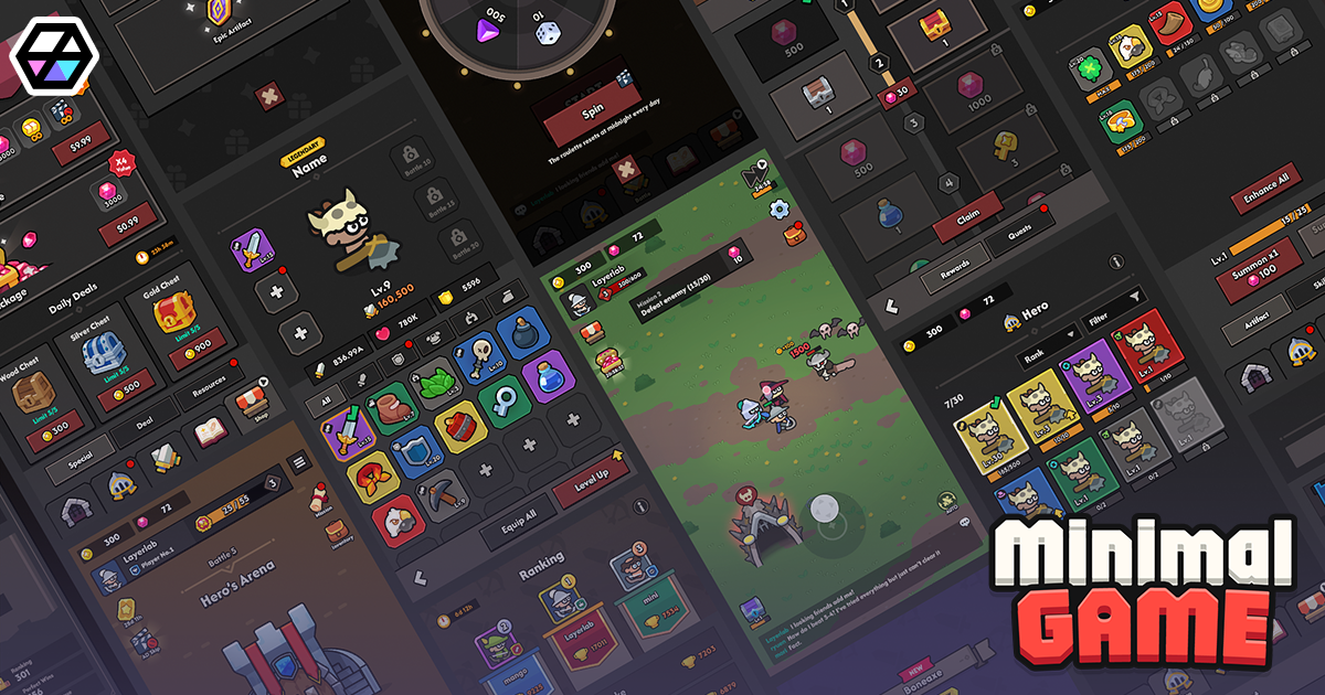 GUI Pro - Minimal Game Dark | 2D GUI | Unity Asset Store