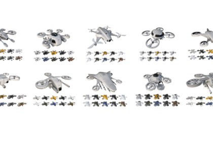 10 Military Sci-Fi Drones Collection - 100 Texture Variations
